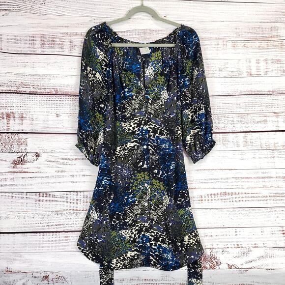 Alice & Trixie Silk Cottagecore Blue Paisley Dress & Sash M Boho Country Whimsy - Picture 1 of 13
